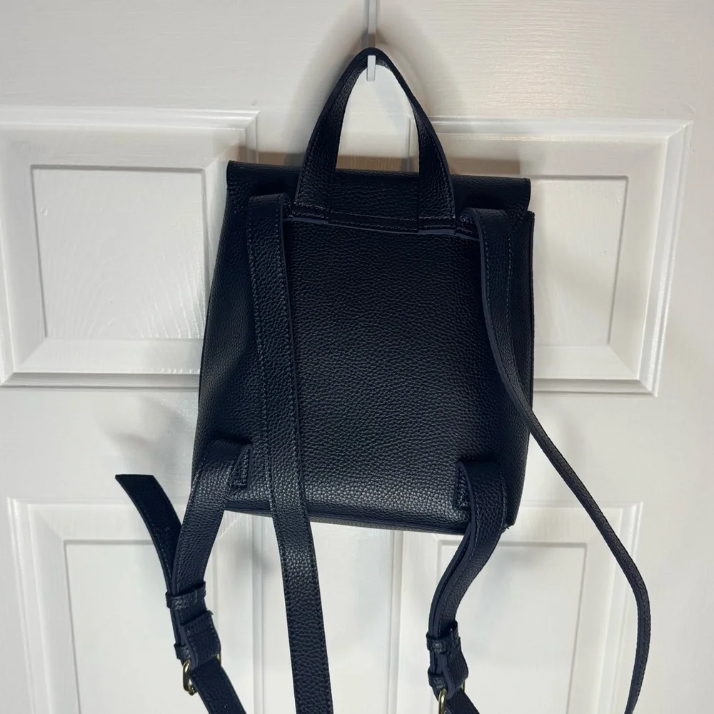 Katie Loxton London Bea Backpack Vegan Leather Navy Blue Adjustable Straps